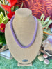 Hawaiian Beaded Necklace Lei - Lavendar and Purple (27")